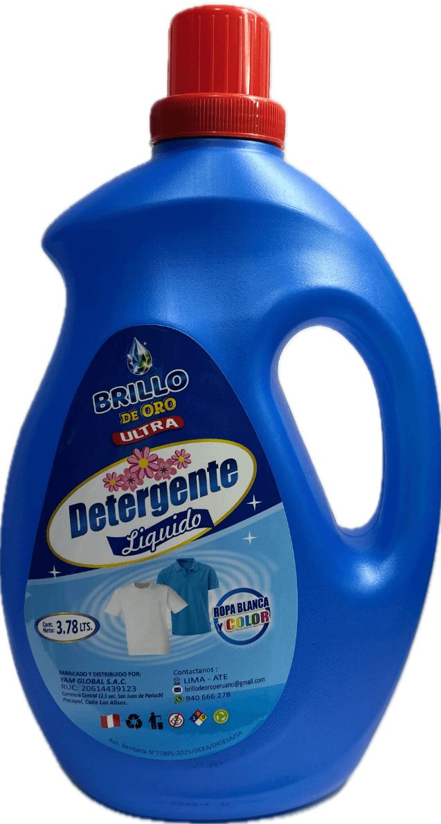 Detergente Liquido Brillo De Oro x 3.78 L